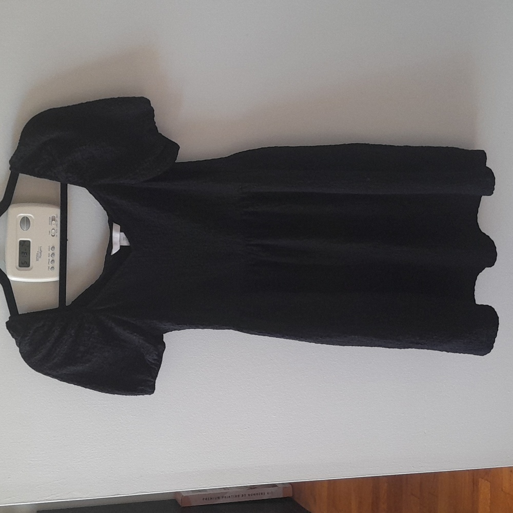 Textured Black Dress